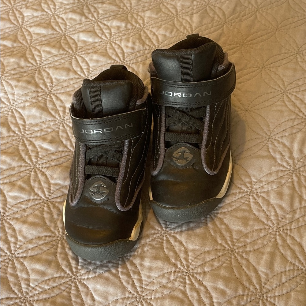 Jordan Black and Gray Kids' Sneakers